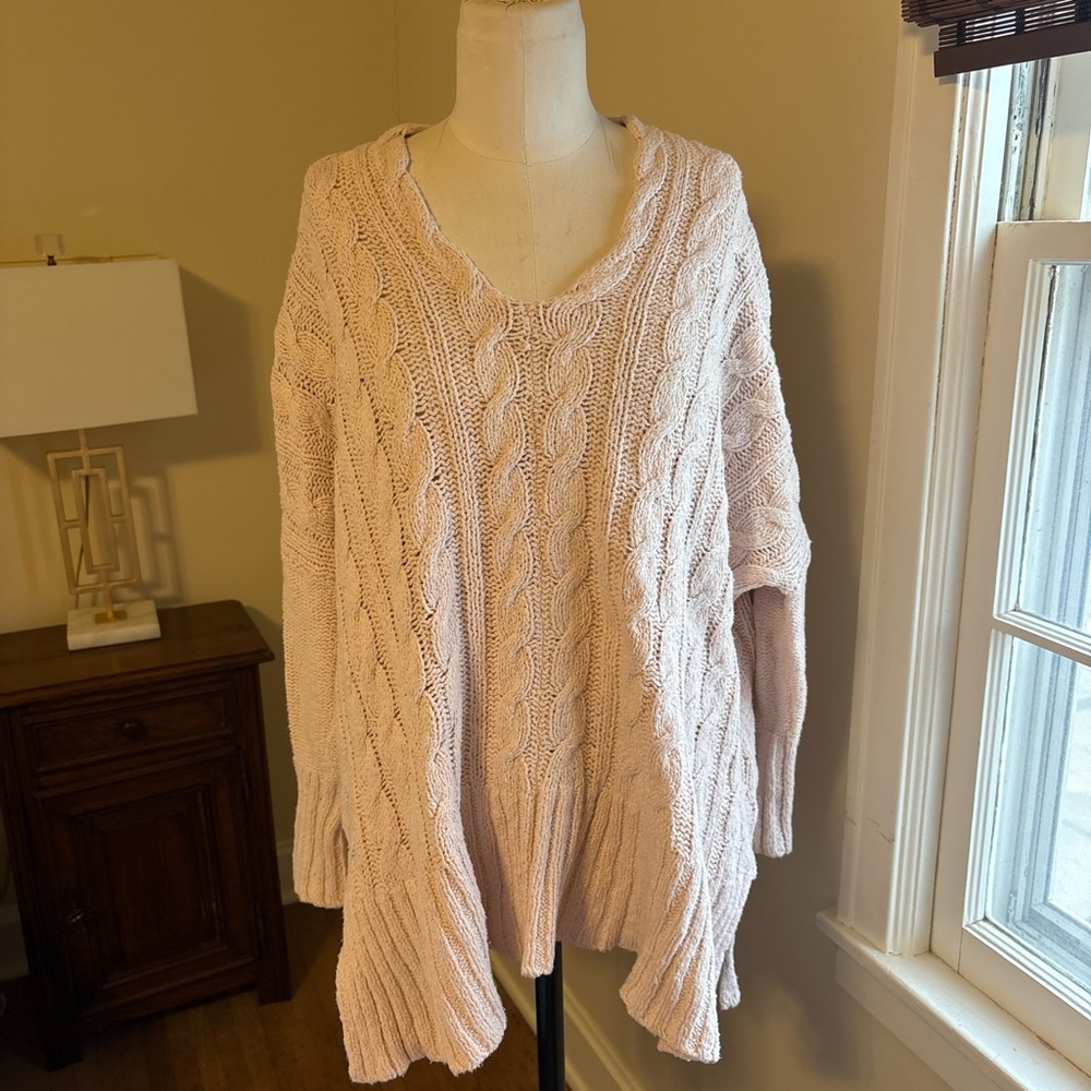 Free People Soft Cable Knit Sweater